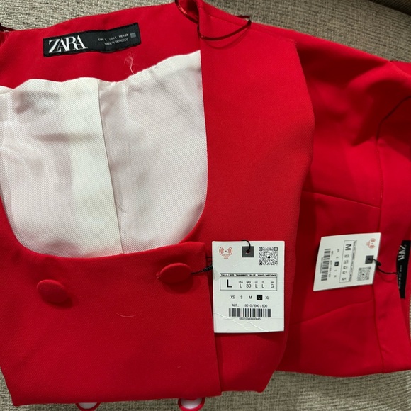 NWT Zara 2-Piece Set Lined Button Vest and Pants With Slit - Picture 13 of 16